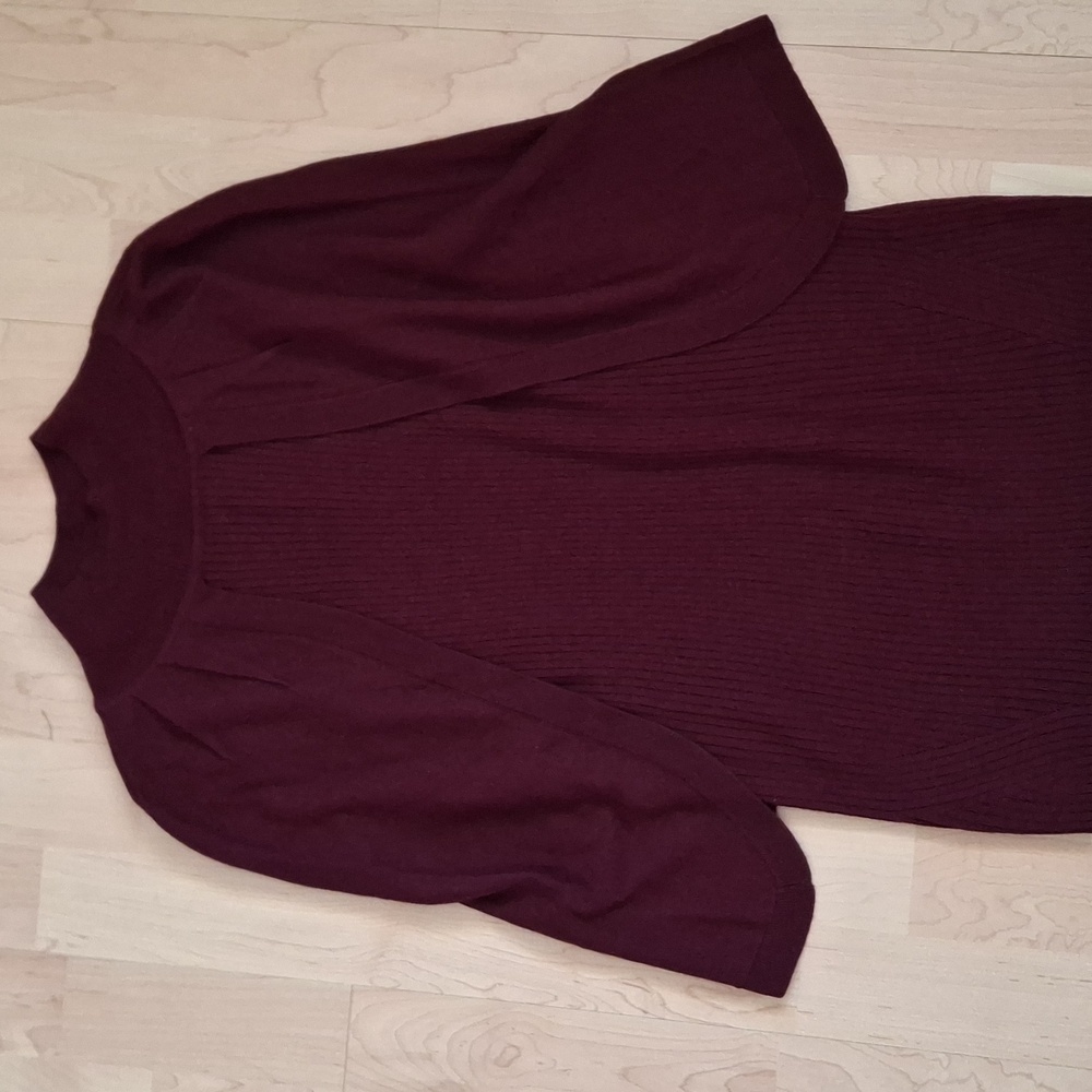 NWT Iris Setlakwe Designer Fine Merino Blend Sweater with Cape Sz M Prune